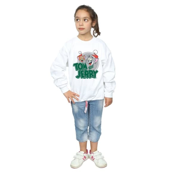 Tom And Jerry Sweatshirt med julhälsningar för flickor
