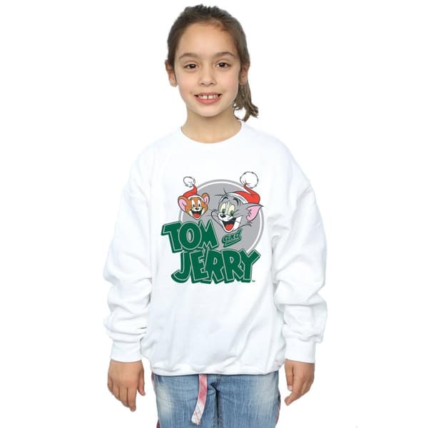 Tom And Jerry Sweatshirt med julhälsningar för flickor