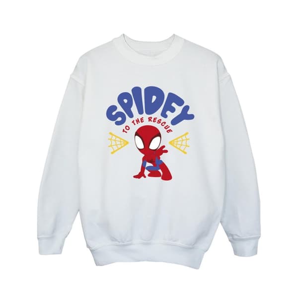 Marvel Girls Spidey And His Amazing Friends Rescue Sweatshirt White 9-11 Years