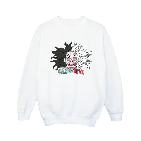 Disney Girls 101 Dalmatians Cruella De Vil Crazy Mum Sweatshirt
