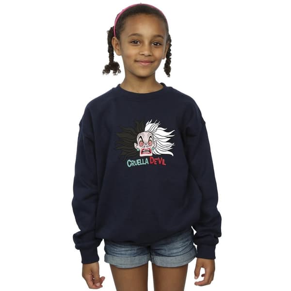Disney Girls 101 Dalmatians Cruella De Vil Crazy Mum Sweatshirt