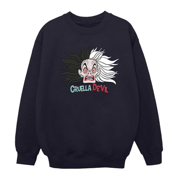 Disney Girls 101 Dalmatians Cruella De Vil Crazy Mum Sweatshirt