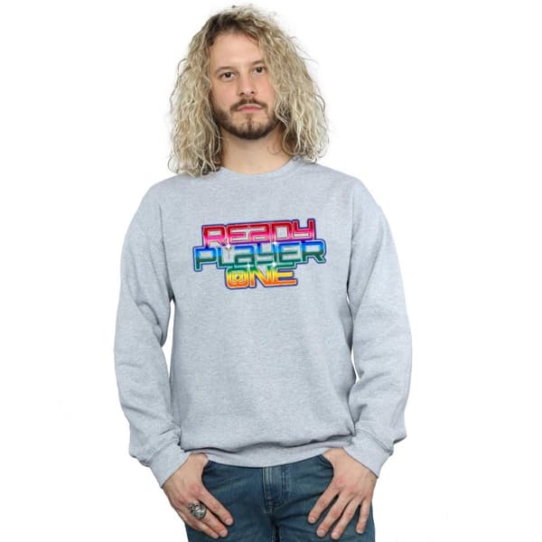 Ready Player One Mens Rainbow Logo Sweatshirt