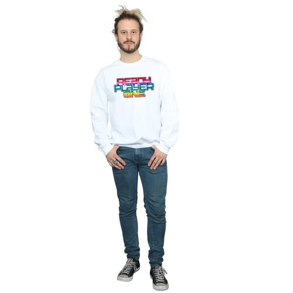 Ready Player One Mens Rainbow Logo Sweatshirt