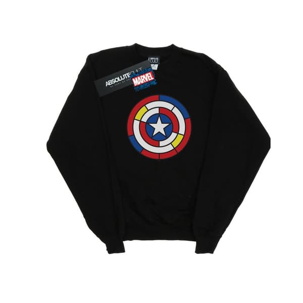 Marvel Mens Captain America Stained Glass Shield Sweatshirt