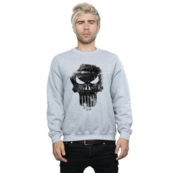Marvel Mens The Punisher - Sweatshirt med disträ dödskalle