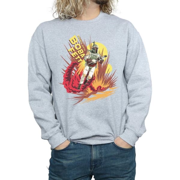 Star Wars Mens Boba Fett Rocket Powered Sweatshirt