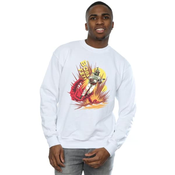 Star Wars Mens Boba Fett Rocket Powered Sweatshirt