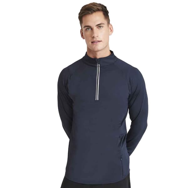 Awdis Mens Cool-Flex Half Zip Long-Sleeved Top