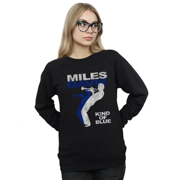 Miles Davis Womens/Ladies Kind Of Blue Distressed Sweatshirt