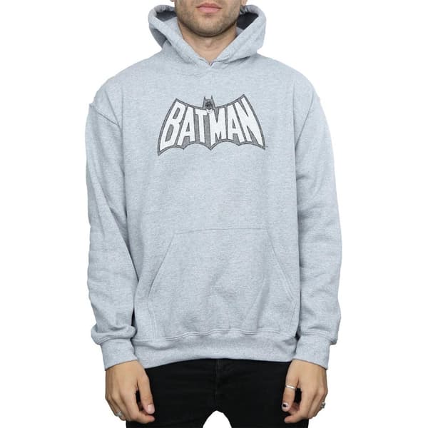 DC Comics Batman Retro Crackle Logo-huvtröja för herrar