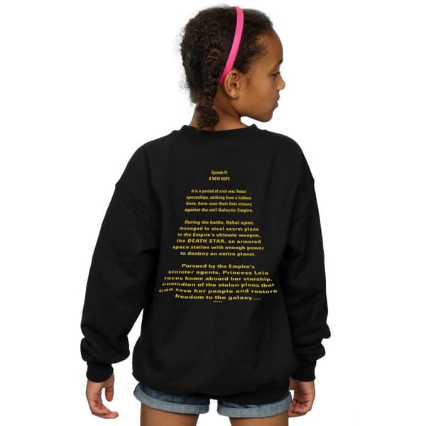 Star Wars Girls A New Hope Opening Crawl Badge Sweatshirt