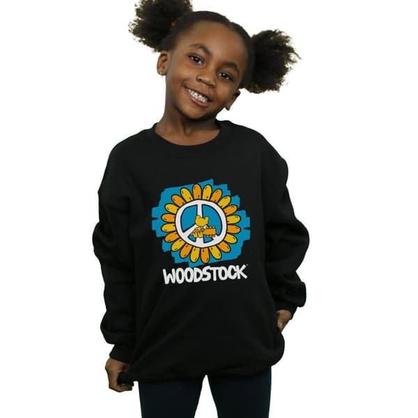 Woodstock Girls Flower Peace Sweatshirt