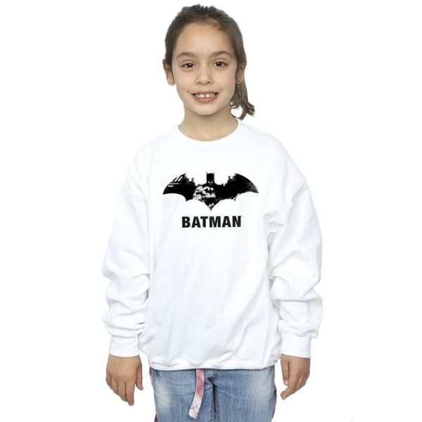 DC Comics Girls Batman Black Stare Logo Sweatshirt