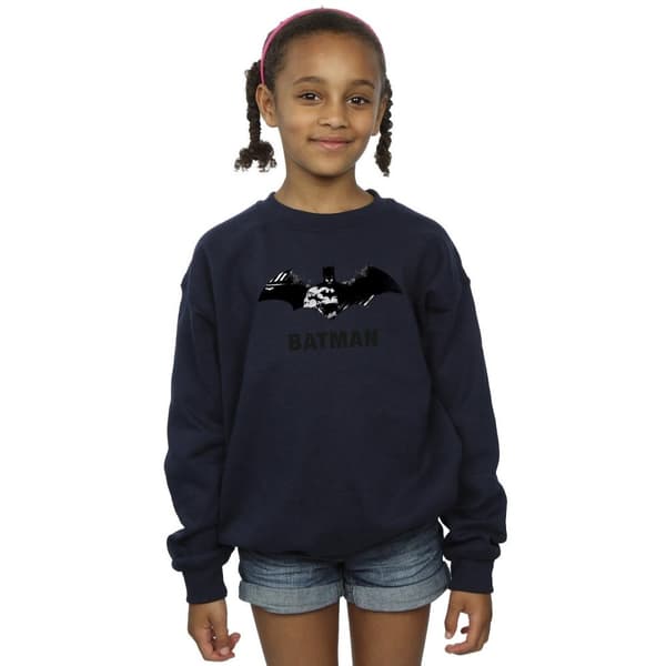 DC Comics Girls Batman Black Stare Logo Sweatshirt