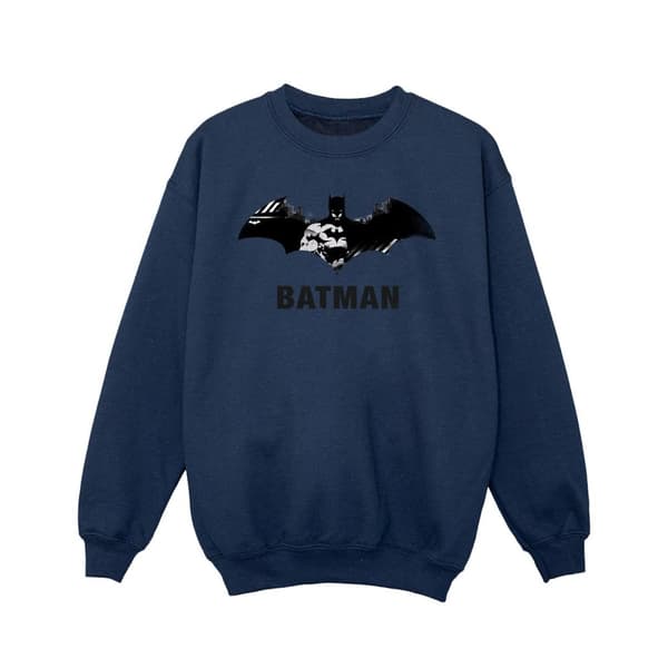 DC Comics Girls Batman Black Stare Logo Sweatshirt