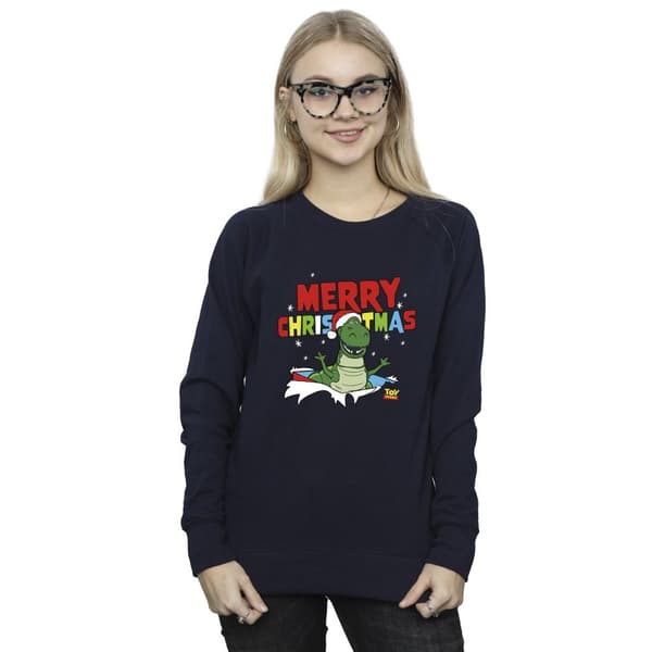 Disney Dam/Tjej Toy Story Rex Christmas Burst Sweatshirt