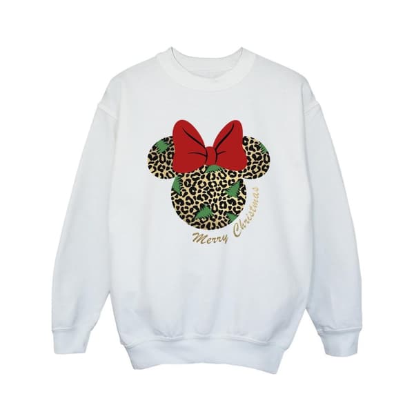 Disney Minnie Mouse Leopard-jultröja för flickor