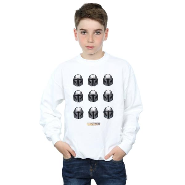 Star Wars Boys The Mandalorian Helmet Pattern Sweatshirt