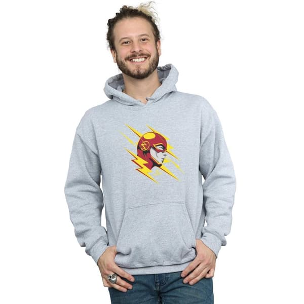 DC Comics Mens The Flash Lightning Portrait Hoodie
