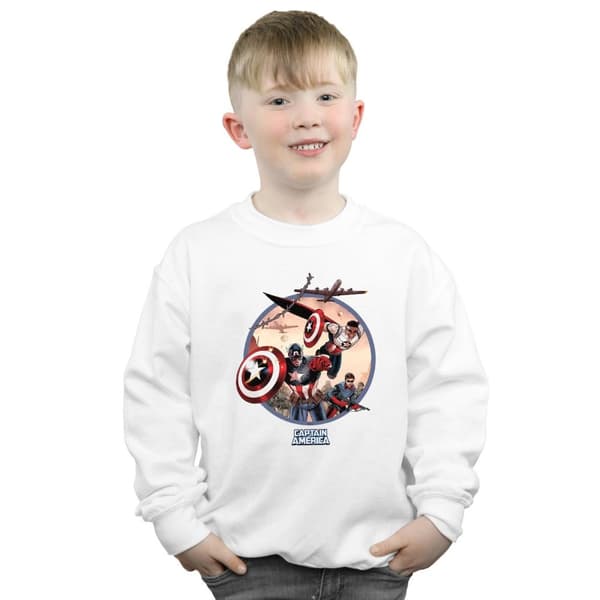 Marvel Boys Captain America And Falcon In Battle Sweatshirt