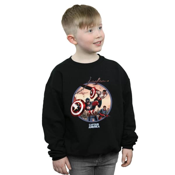 Marvel Boys Captain America And Falcon In Battle Sweatshirt