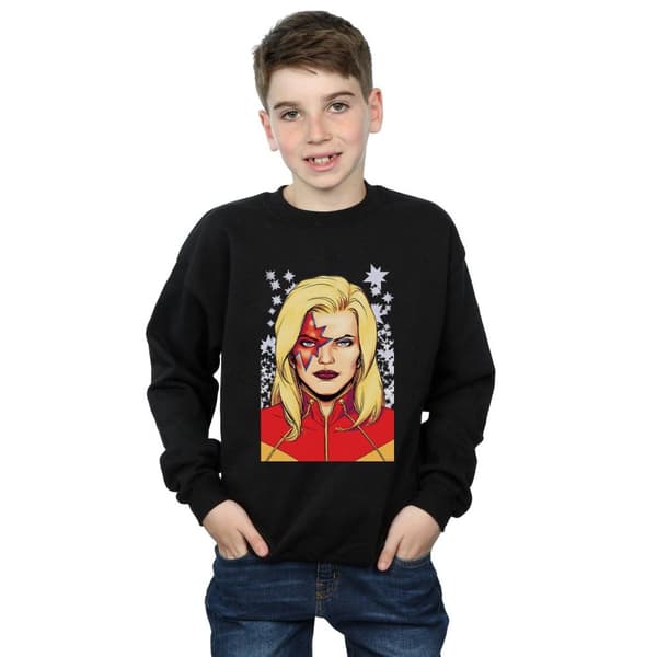 Marvel Boys Captain Marvel Glam Sweatshirt