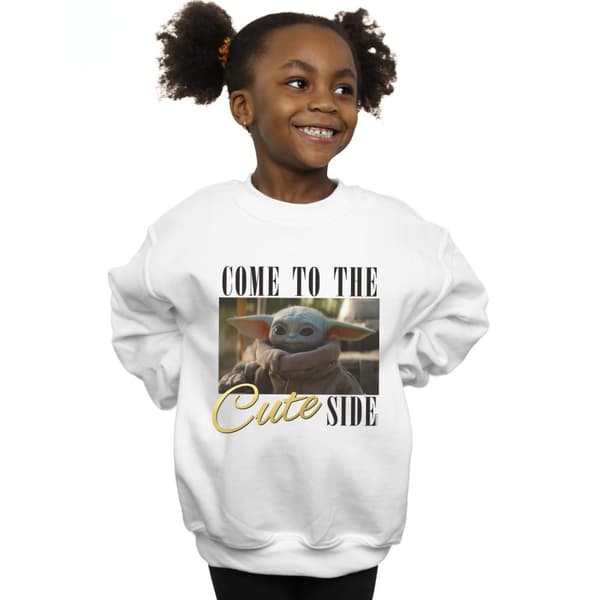 Star Wars Girls The Mandalorian Come To The Cute Side Sweatshirt