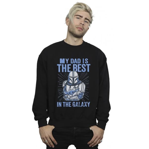 Star Wars Mens Mandalorian Best Dad Sweatshirt