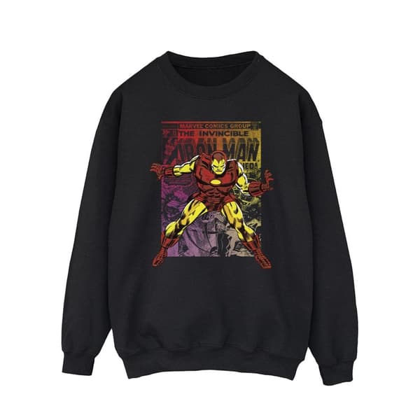 Marvel Mens Iron Man Gradient Comic Sweatshirt