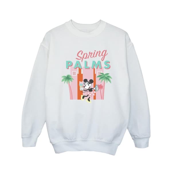 Disney Girls Minnie Mouse Spring Palms Sweatshirt