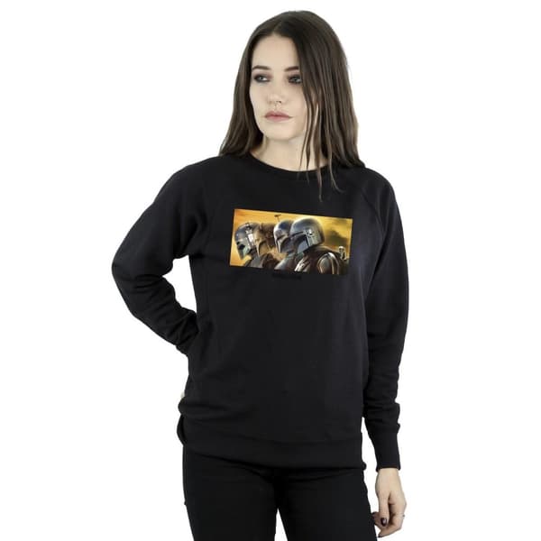 Star Wars Sweatshirt med målad grupp från The Mandalorian för kvinnor/damer