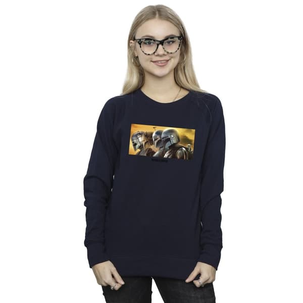 Star Wars Sweatshirt med målad grupp från The Mandalorian för kvinnor/damer