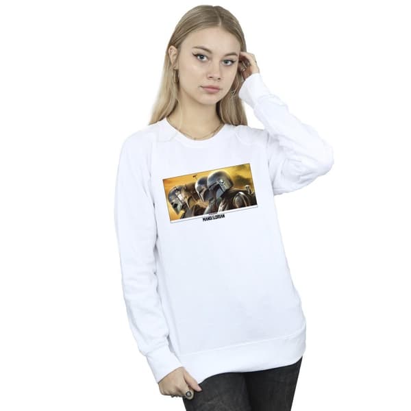 Star Wars Sweatshirt med målad grupp från The Mandalorian för kvinnor/damer