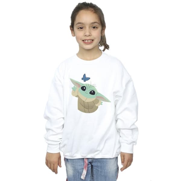 Star Wars Girls The Mandalorian Butterfly Catching Sweatshirt
