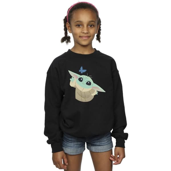 Star Wars Girls The Mandalorian Butterfly Catching Sweatshirt
