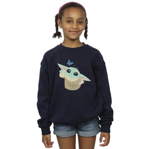Star Wars Girls The Mandalorian Butterfly Catching Sweatshirt