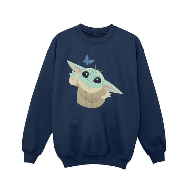 Star Wars Girls The Mandalorian Butterfly Catching Sweatshirt