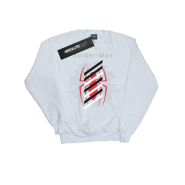 Marvel Mens Spider-Man Logo Stripes Sweatshirt