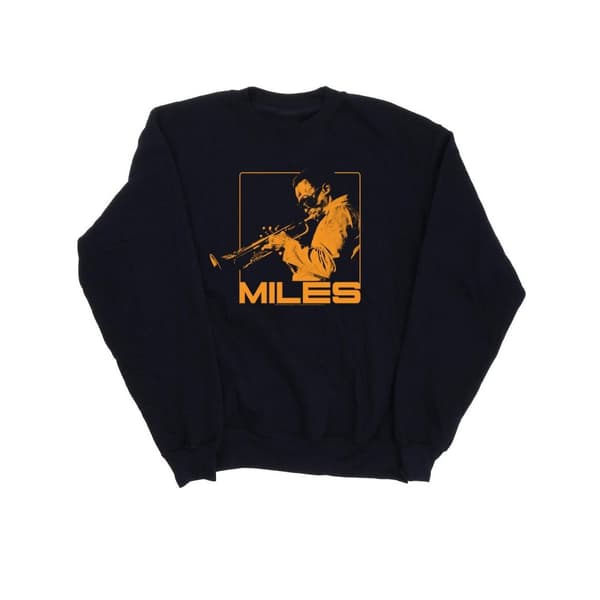 Miles Davis Girls Orange Square Sweatshirt Navy Blue 9-11 Years