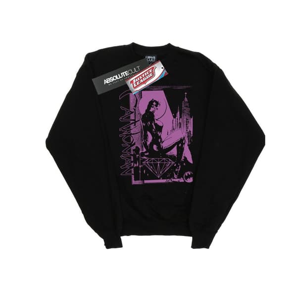 DC Comics Mens Justice League Catwoman Vote For Batman Sweatshirt