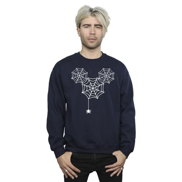Disney Mens Musse Pigg Spindelväv Huvud Sweatshirt