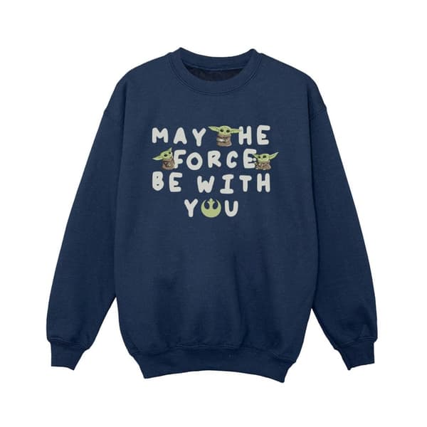 Star Wars Boys The Mandalorian Grogu May The Force Be With You Sweatshirt