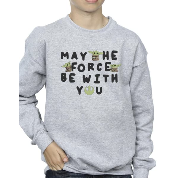 Star Wars Boys The Mandalorian Grogu May The Force Be With You Sweatshirt