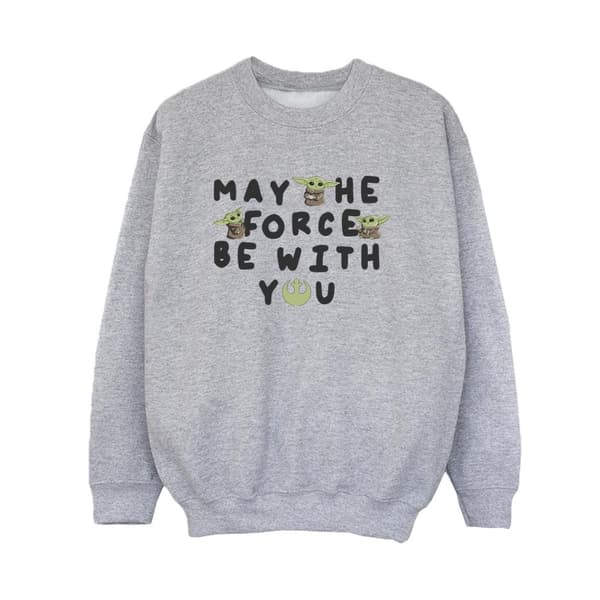 Star Wars Boys The Mandalorian Grogu May The Force Be With You Sweatshirt