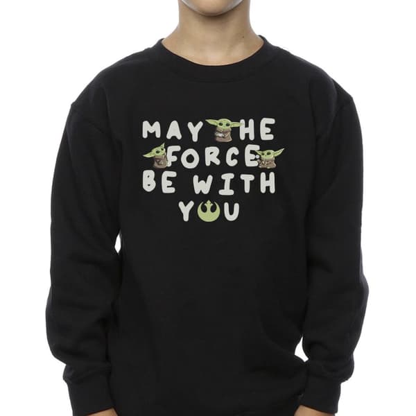 Star Wars Boys The Mandalorian Grogu May The Force Be With You Sweatshirt