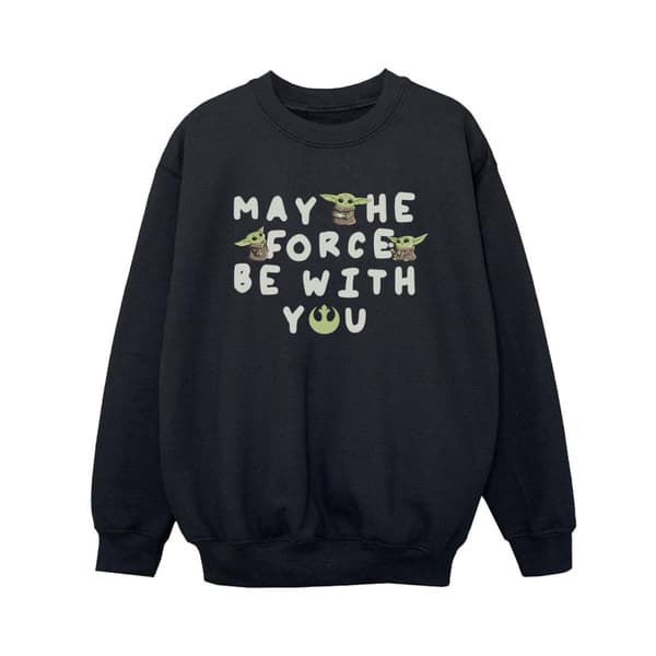 Star Wars Boys The Mandalorian Grogu May The Force Be With You Sweatshirt