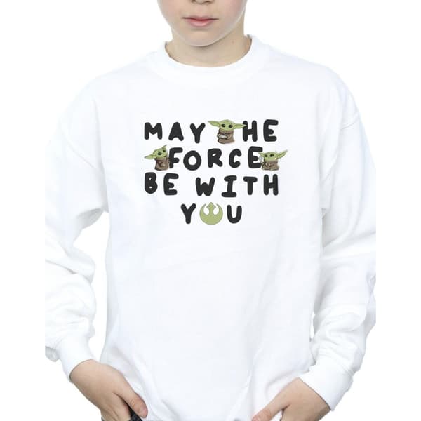 Star Wars Boys The Mandalorian Grogu May The Force Be With You Sweatshirt