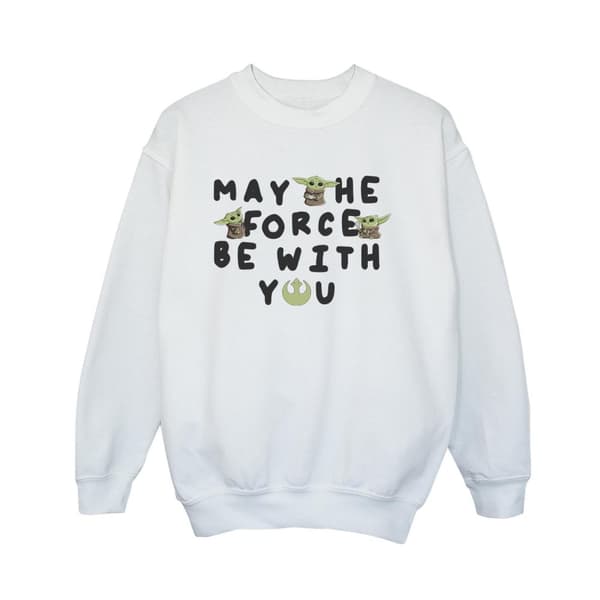 Star Wars Boys The Mandalorian Grogu May The Force Be With You Sweatshirt