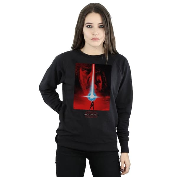 Star Wars Dam/Tjej The Last Jedi Röd Poster Sweatshirt